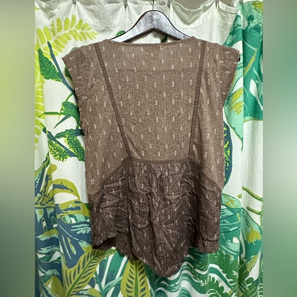 Lucky Brand Embroidered Baby Doll Top - Picture 2 of 2